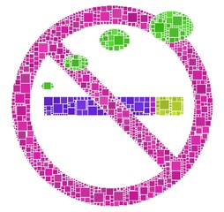 Divieto di fumo rosa