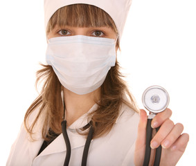 Portrait of doctor with stethoscope.