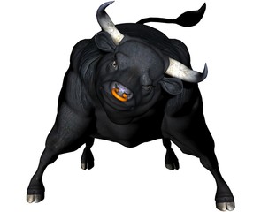 Charging Bull Stock Market Gold Ring In Nose