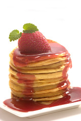Pancakes and Strawberry
