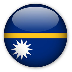 Obraz premium Nauru Flag button