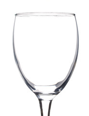close-up empty wine glass