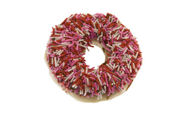 sprinkles donut on white