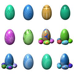 easter eggs set