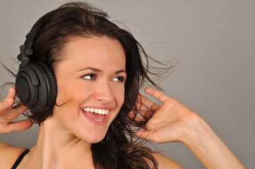 Beautiful Woman with Headphones