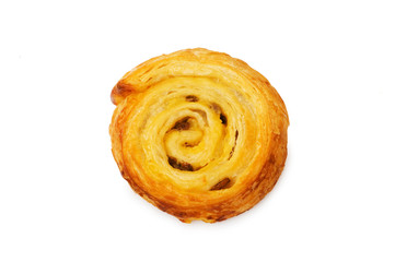 Fresh danish pastry isolated on the white background
