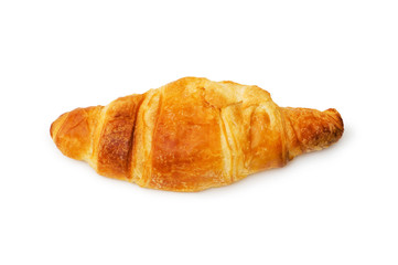 Fresh croissant isolated on the white background