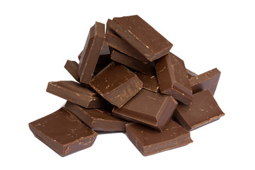 heap of chocolate fragments