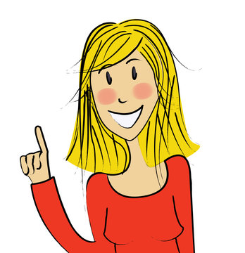femme blonde main
