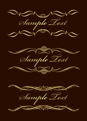 Elegant texts frames.