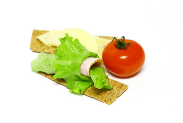 Sandwich with tomato.