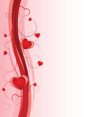 Glossy heart background