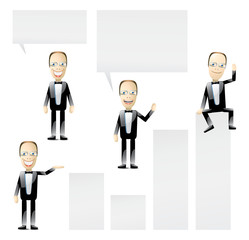 manager with blank card