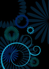 abstract flowers, meadow, garden