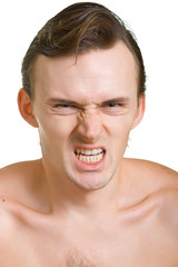 Obraz premium aggressive young man