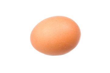 Photo of one brown hen egg