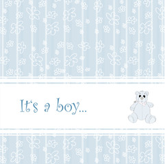 Geburt Junge mit Teddy