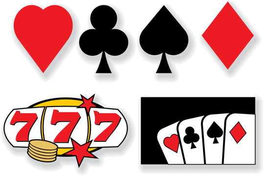 vector playing cards and casino design elements