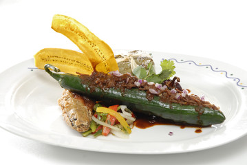 Chile relleno de carne de res. México