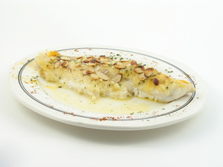 Fish dish whole plate