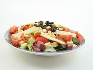 Antipasto salad whole plate