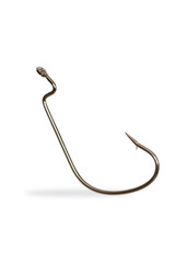 Big isolated fish-hook standing on white background
