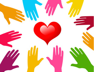 Vector heart background