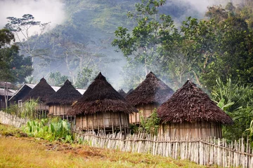 Papier Peint photo Indonésie Traditional Mountain Village