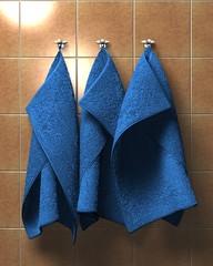 Tree Blue Towels