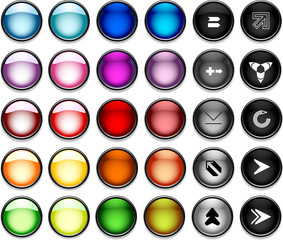 Buttons set vector