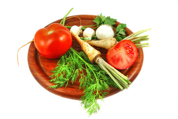 green vegetables with tomato