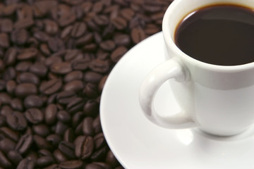 coffe cup on grains