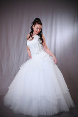 Fototapeta premium Woman in wedding gown.