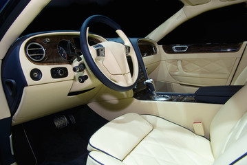 Interior of a luxury car