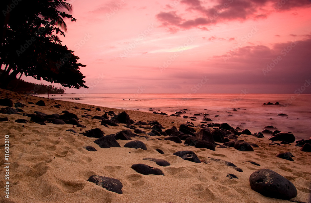 Wall mural equator beach