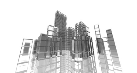 cityscape - extreme focal distance - glass blocks