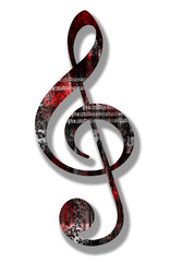 Grunge Style Treble Clef