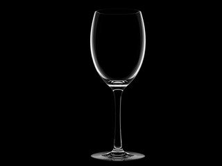 WineGlass on black