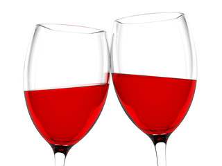 Red wine in glass