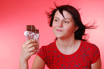 Mädchen mit Schokolade
