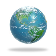 Earth covered with clouds