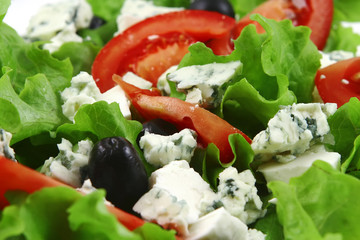 vegetable salad and roquefort