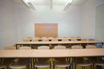 Fototapeta na wymiar empty small classroom