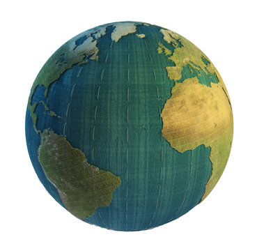 Earth made out of soft fabric