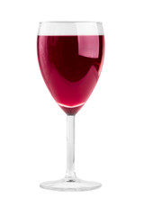 Single glass of red wine