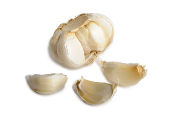 Garlic isolated on white background..