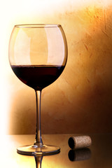 Red wine and cork