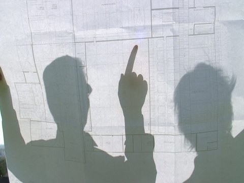 Besprechung auf der Baustelle