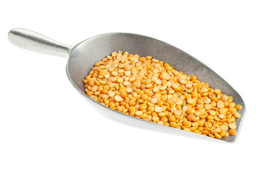 Scoop of yellow split peas