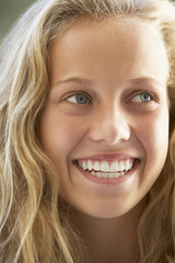 Portrait Of Teenage Girl Smiling